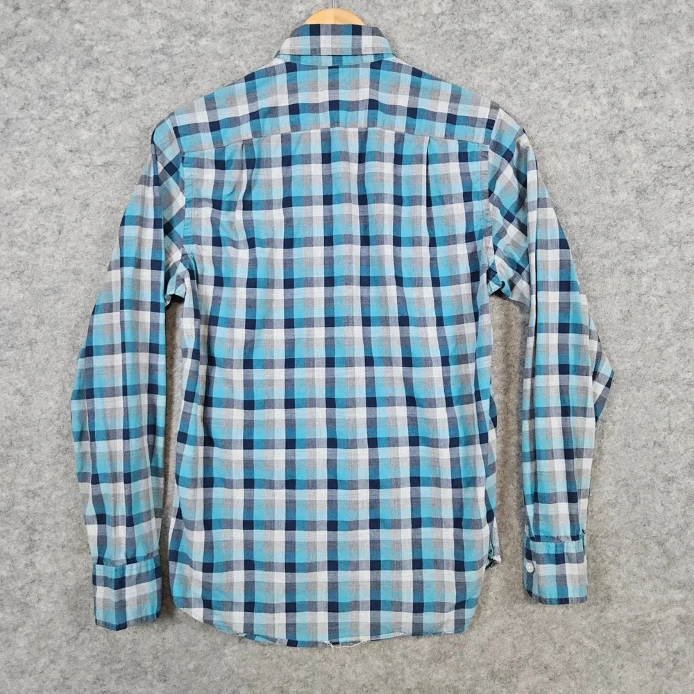 J Crew Men's Plaid/Checked Shirt Size XS 100% Cotton‎ Preppy Church Academia